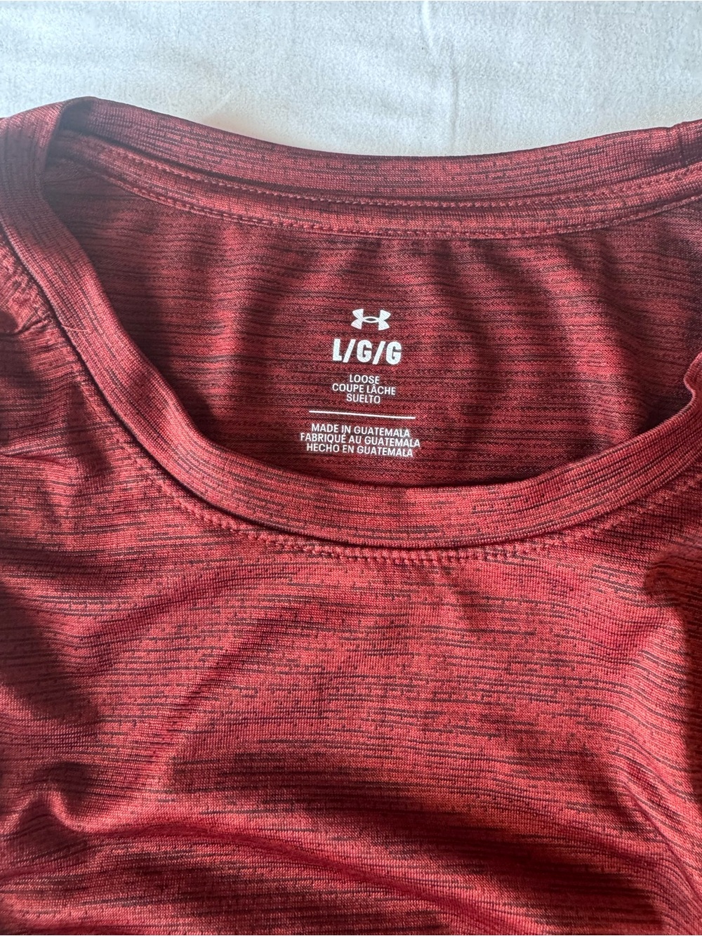Under Armour Men's Heathered Maroon Short Sleeve Performance Tee